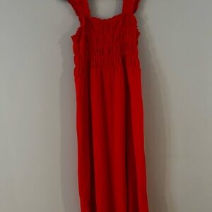 Old Navy Vibrant orange Midi Dress